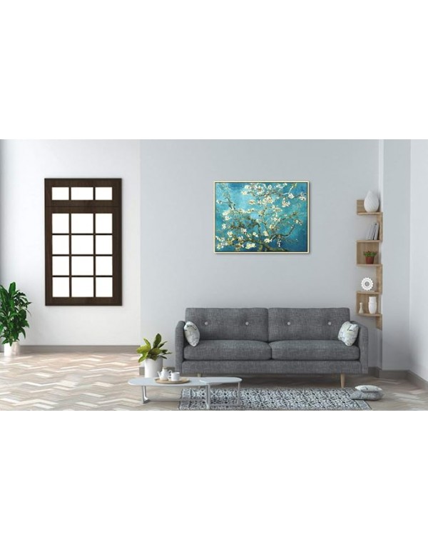 Wieco Art Framed Wall Art Giclee Canvas Prints of Almond Blossom by Vincent Van Gogh Paintings Reproduction Abstract Artwork for Wall Decor