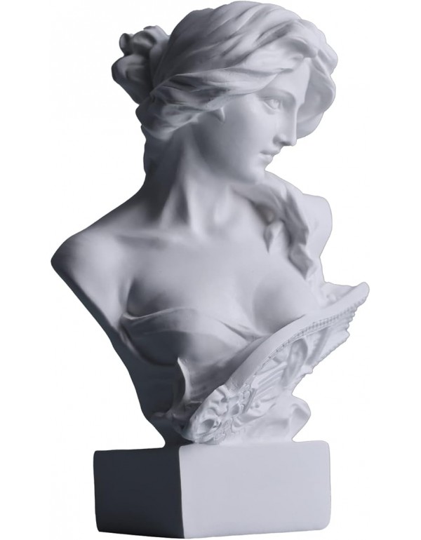 6" H Greek Mythology Bust Statue Decor,Artemis Statues Roman Goddess Figurines,Used for Sketch Practice Aesthetics Statues and Sculptures and Indoor Filling Space for Living Room, Bedroom and Study