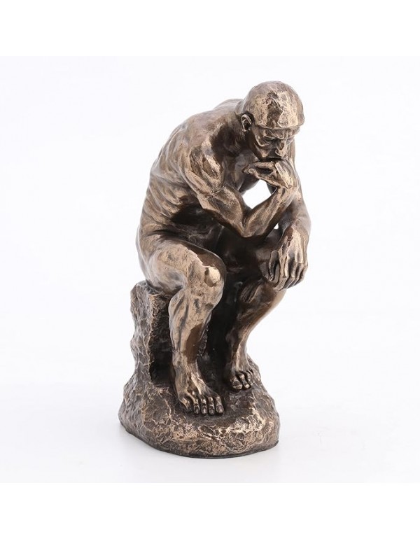 Veronese Design 8" Rodin The Thinker Cast Resin Statue Bronze Finish