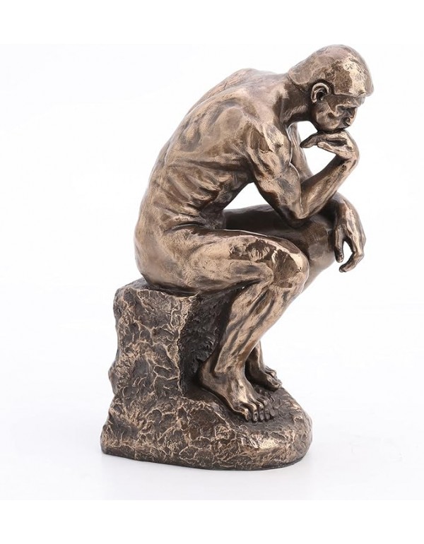 Veronese Design 8" Rodin The Thinker Cast Resin Statue Bronze Finish