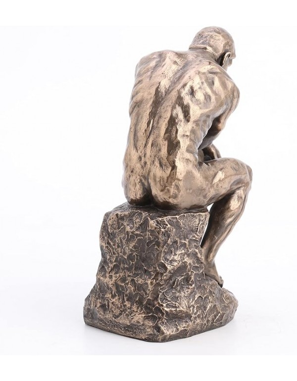Veronese Design 8" Rodin The Thinker Cast Resin Statue Bronze Finish