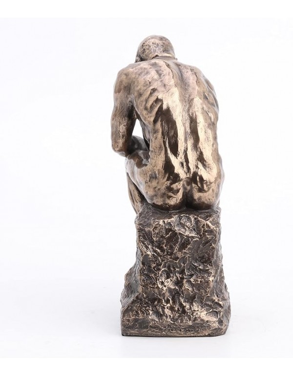 Veronese Design 8" Rodin The Thinker Cast Resin Statue Bronze Finish