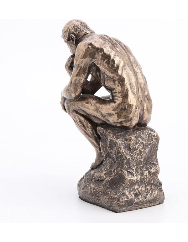 Veronese Design 8" Rodin The Thinker Cast Resin Statue Bronze Finish